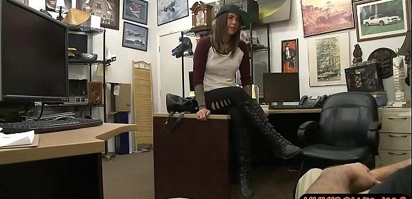  Lovely brunette sucks off and screwed deep by pawn guy